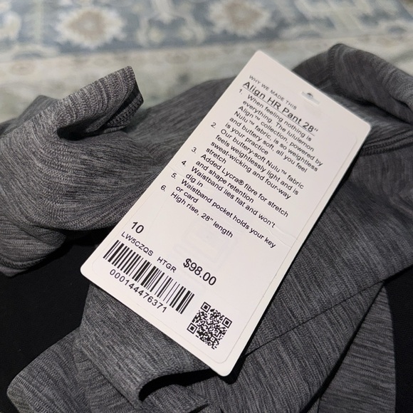 Lululemon Heathered Graphite Grey High-Rise Pants 28” - Picture 5 of 11